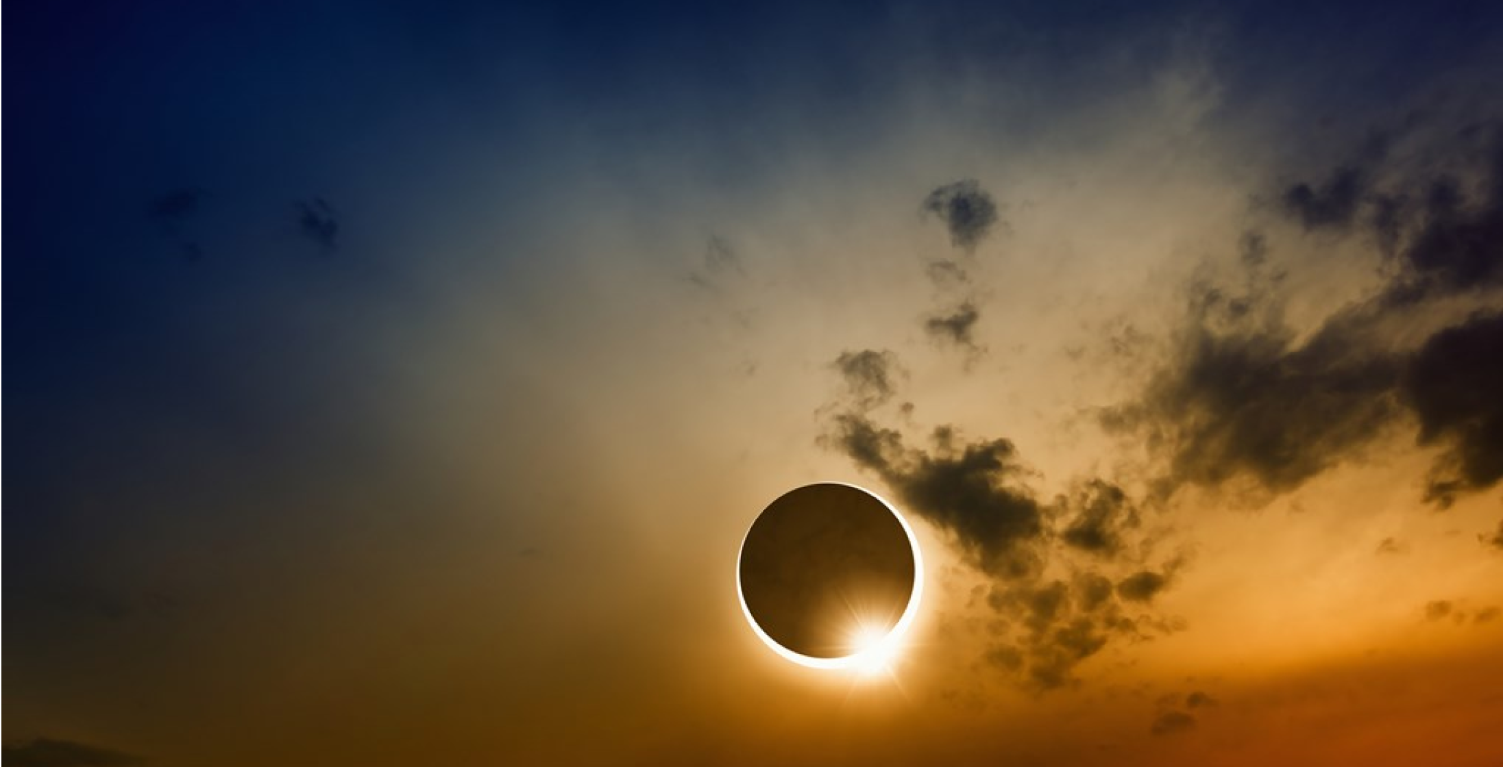 A solar eclipse in the sky.