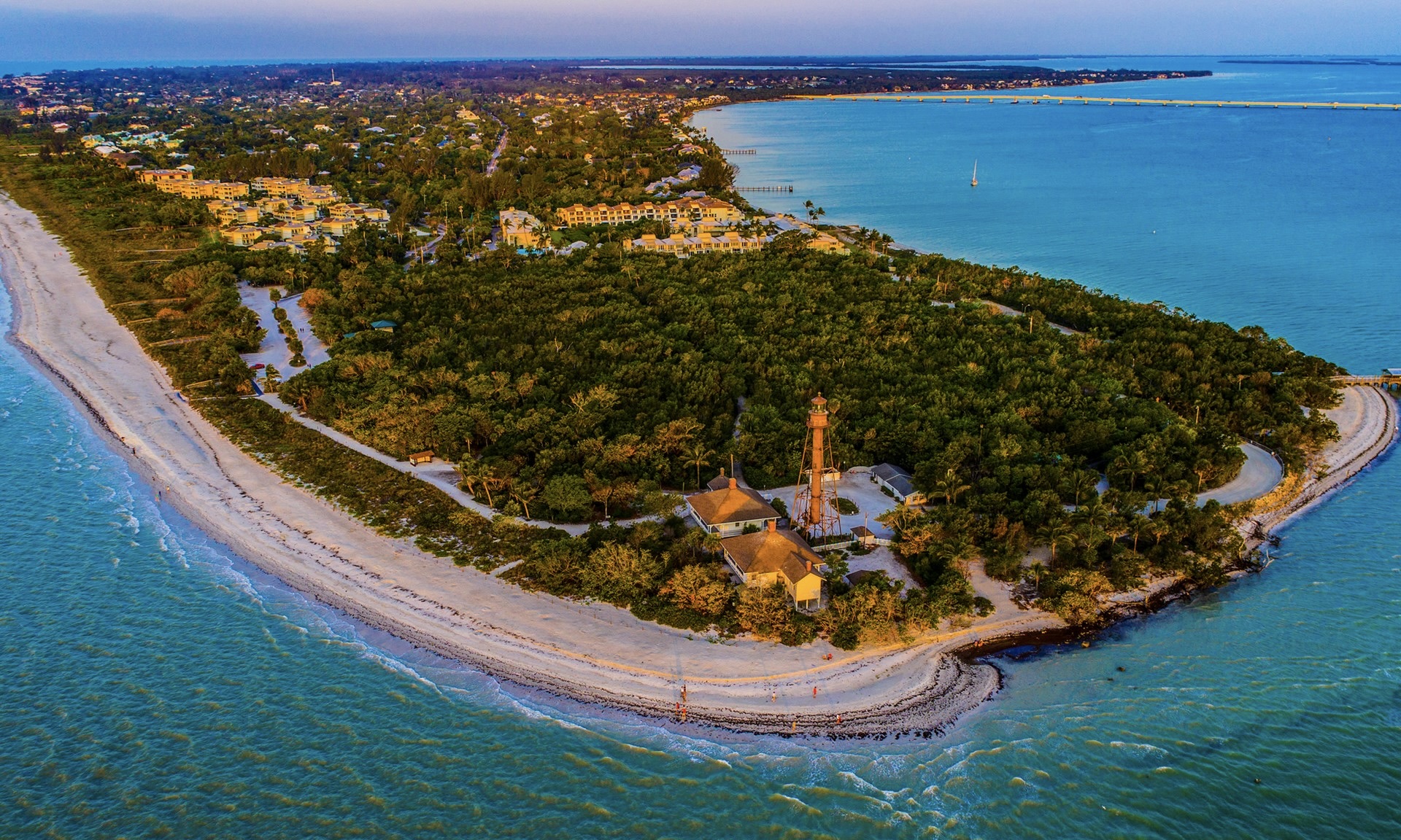 Aerial view of Sanibel Island Florida